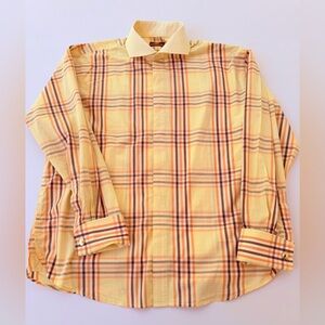 Men’s Steven Land French Cuff Shirt With Cufflinks Size 17 1/2 34/35​​